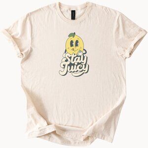 Juicy Lemon Retro Tee Cute Fruit Graphic Shirt